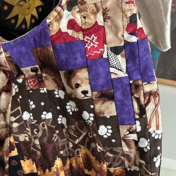 Patchwork Teddy Bear Tote Bag - Picture 2 of 16